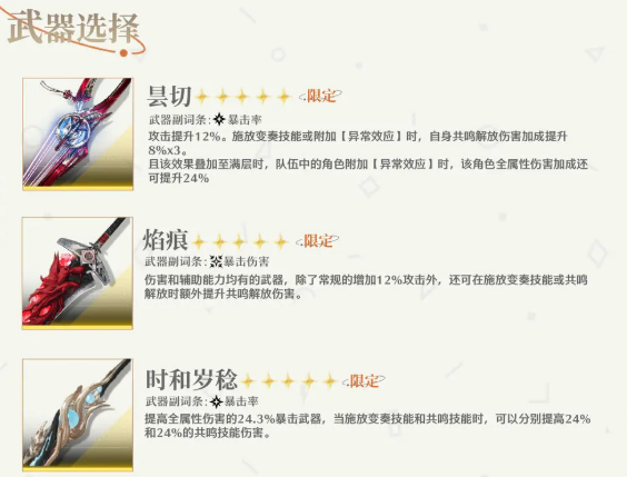 鸣潮千咲武器属性怎么样 鸣潮千咲专武要抽吗