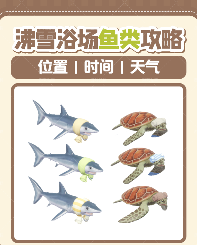 心动小镇沸雪浴场鱼出现的位置时间详情