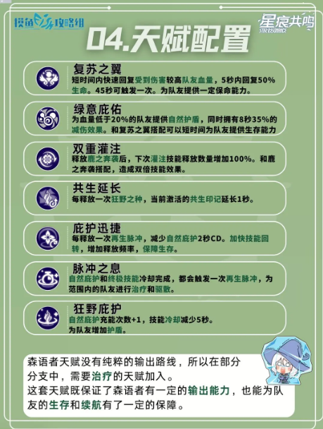 星痕共鸣森语者天赋加点推荐 星痕共鸣森语者天赋加点推攻略