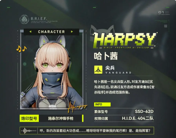 少女前线2哈卜茜怎么样 少女前线2哈卜茜强度分析