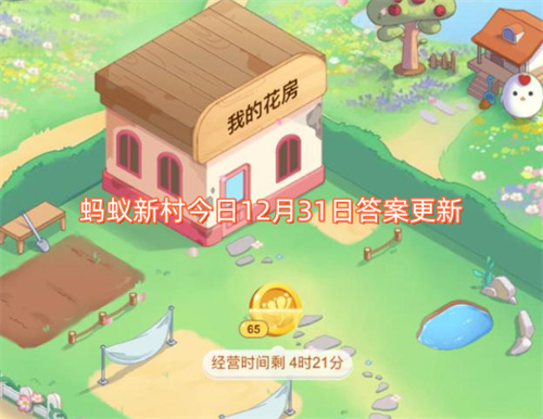 12月31日蚂蚁新村今日答案更新