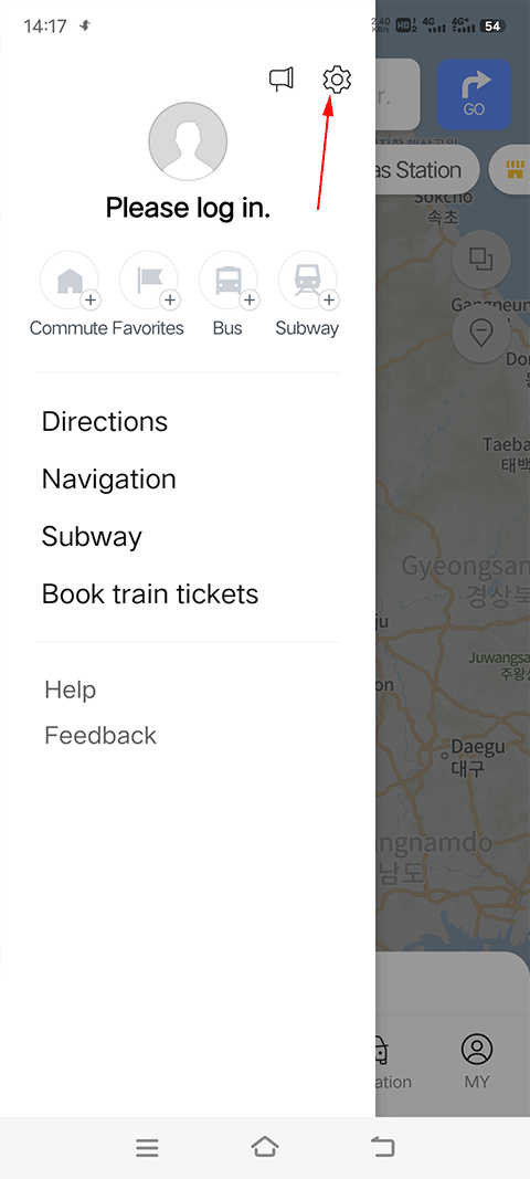 Naver地图中文版
