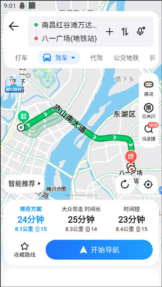 腾讯地图怎么设置线路偏好