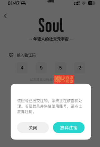 soul怎么注销后还可以登录