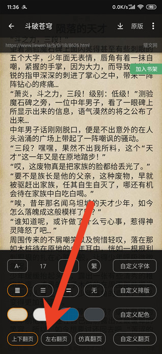 搜书大师怎么调翻页模式