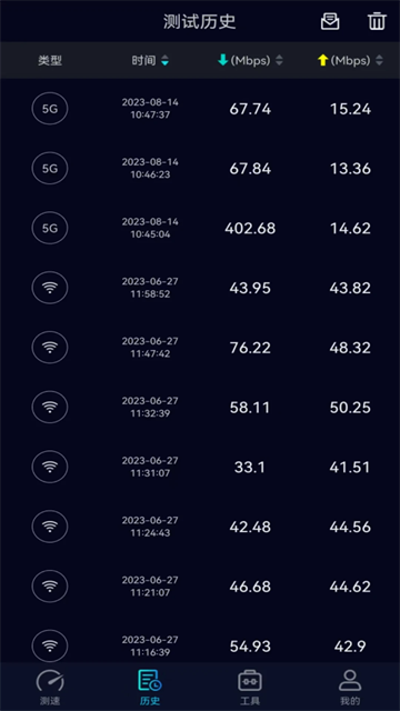Speedtest5g测速截图2