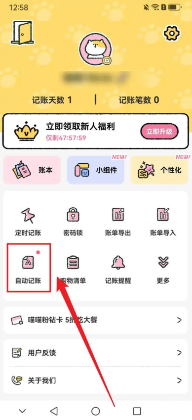 喵喵记账自动记账怎么设置