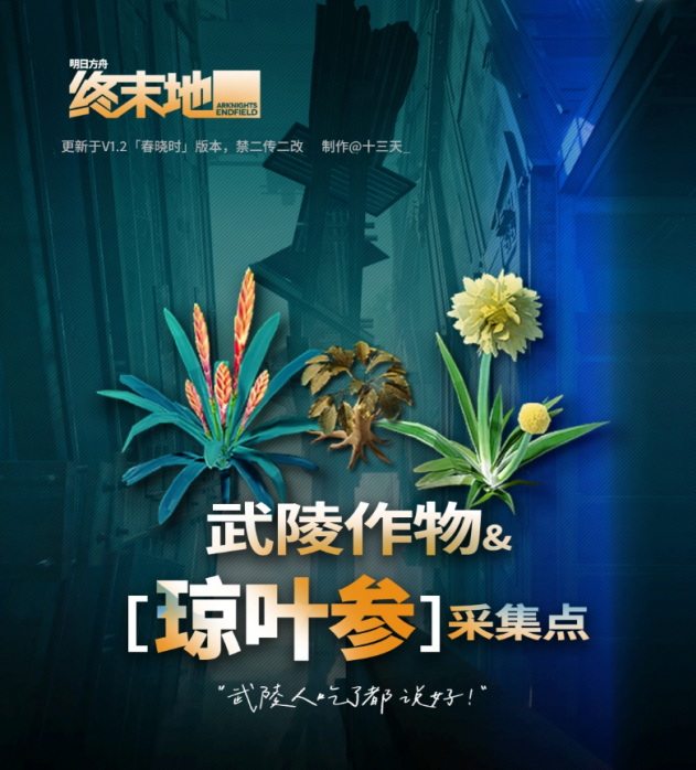 明日方舟终末地武陵琼叶参点位在哪 武陵琼叶参采集点一览