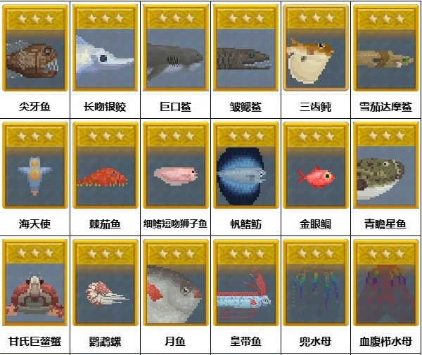 潜水员戴夫能捕获的鱼类有哪些 鱼类图鉴大全