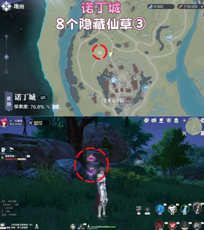 斗罗大陆猎魂世界诺丁城隐藏仙草在哪 8个隐藏仙草位置一览