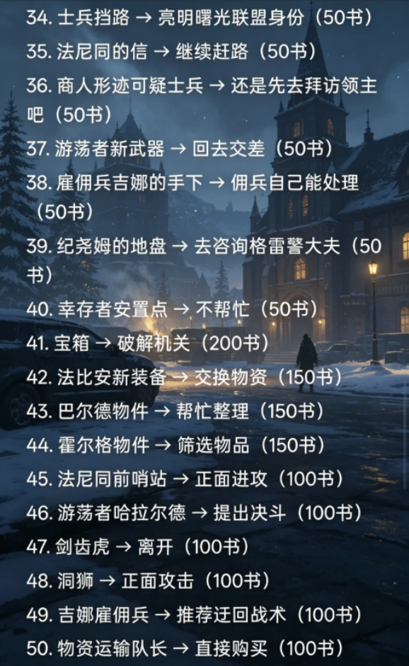 无尽冬日雪原游历题目答案一览
