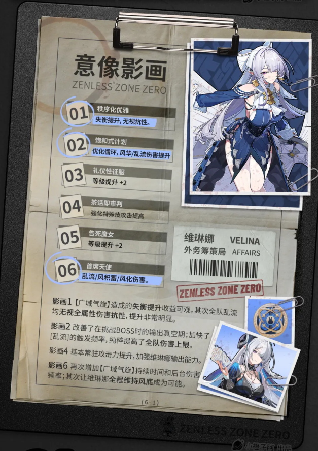 绝区零维琳娜培养攻略一图流