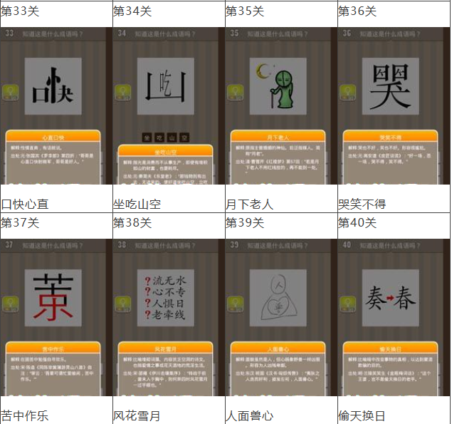 疯狂猜成语全部答案
