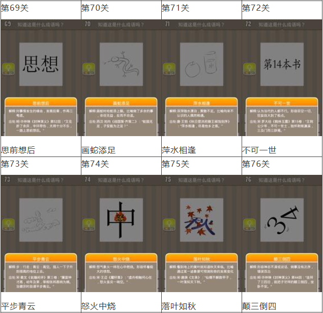 疯狂猜成语全部答案